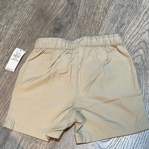 NWT Khaki Tan Shorts With Drawstring and Pockets 6-12M - Picture 2 of 2